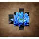 Obrazy na stenu - Modrý kvet na kameňoch - 4dielny 80x90cm