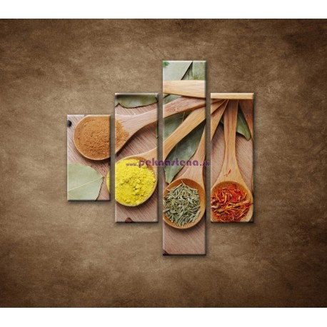 Obrazy na stenu - Korenie - 4dielny 80x90cm