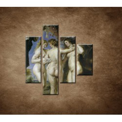 Obrazy na stenu - Reprodukcia - Rubens - Tri grácie - 4dielny 80x90cm