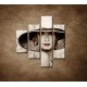 Obrazy na stenu - Žena v klobúku - 4dielny 80x90cm