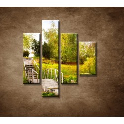 Obrazy na stenu - Zelený park - 4dielny 80x90cm