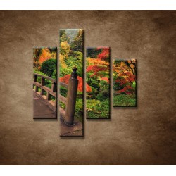 Obrazy na stenu - Jesenný park - 4dielny 80x90cm