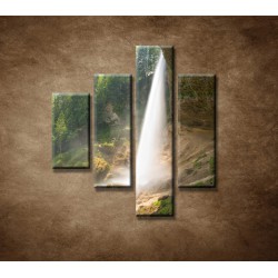 Obrazy na stenu - Vodopád v Alpách - 4dielny 80x90cm