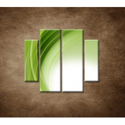 Obrazy na stenu - Zelený polkruh - 4dielny 100x90cm