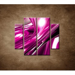 Obrazy na stenu - 3D fialová abstrakcia - 4dielny 100x90cm