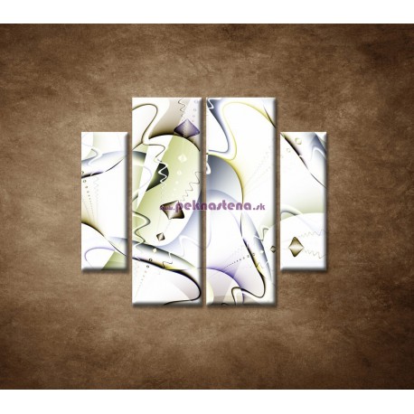 Obrazy na stenu - Futurizmus - 4dielny 100x90cm
