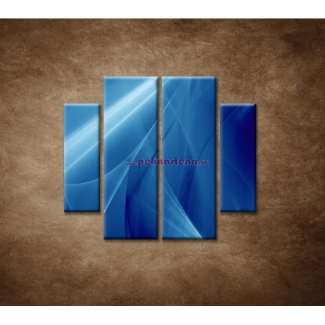 Obrazy na stenu - Modrá abstrakcia - 4dielny 100x90cm