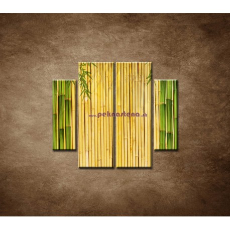 Obrazy na stenu - Bambusové stonky - 4dielny 100x90cm
