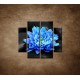 Obrazy na stenu - Modrý kvet na kameňoch - 4dielny 100x90cm