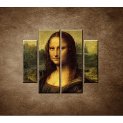 Obrazy na stenu - Mona Lisa - 4dielny 100x90cm