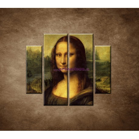 Obrazy na stenu - Mona Lisa - 4dielny 100x90cm