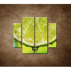 Obrazy na stenu - Plátok citróna - 4dielny 100x90cm