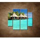 Obrazy na stenu - Chatky na mori - 4dielny 100x90cm
