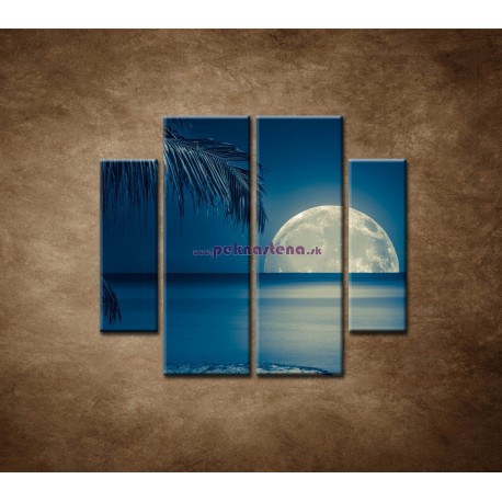 Obrazy na stenu - More v noci - 4dielny 100x90cm