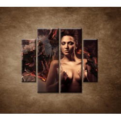 Obrazy na stenu - Sexi žena - 4dielny 100x90cm