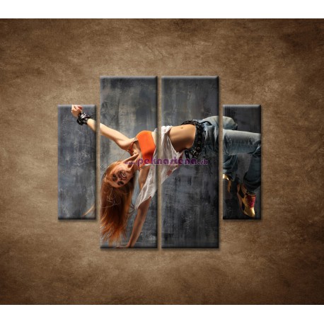 Obrazy na stenu - Tanečnica - 4dielny 100x90cm
