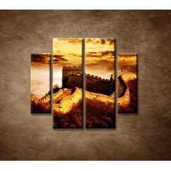 Obrazy na stenu - Čínsky múr - 4dielny 100x90cm