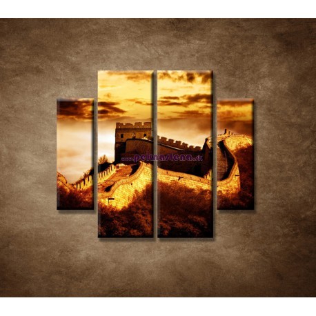 Obrazy na stenu - Čínsky múr - 4dielny 100x90cm