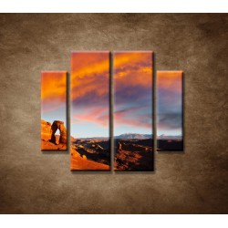 Obrazy na stenu - Kamenné údolie - 4dielny 100x90cm