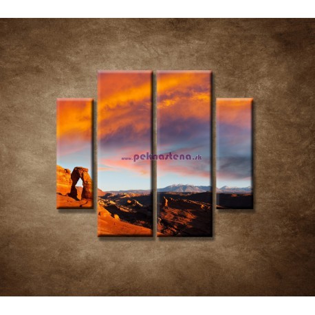 Obrazy na stenu - Kamenné údolie - 4dielny 100x90cm