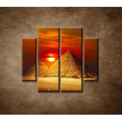Obrazy na stenu - Pyramídy - 4dielny 100x90cm