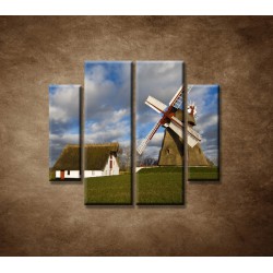 Obrazy na stenu - Veterný mlyn - 4dielny 100x90cm