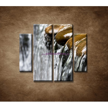 Obrazy na stenu - Tečúci potok - 4dielny 100x90cm