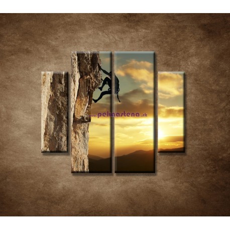 Obrazy na stenu - Horolezec - 4dielny 100x90cm