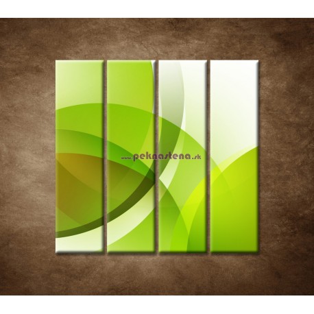 Obrazy na stenu - Zelená abstrakcia - 4dielny 120x120cm