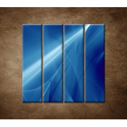 Obrazy na stenu - Modrá abstrakcia - 4dielny 120x120cm