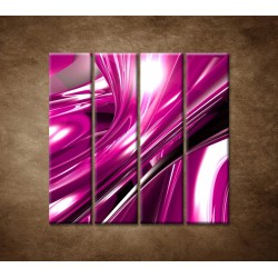 Obrazy na stenu - 3D fialová abstrakcia - 4dielny 120x120cm