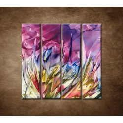 Obrazy na stenu - Abstraktný kvet - 4dielny 120x120cm