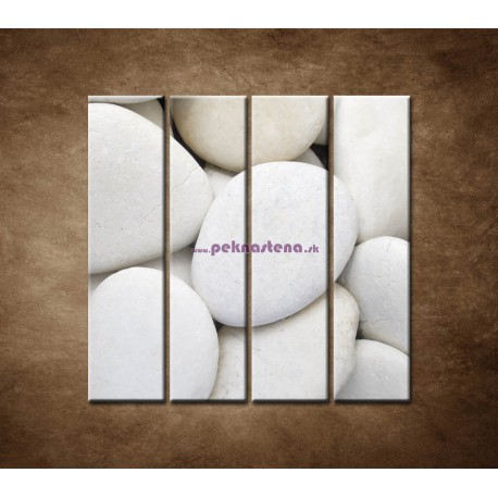 Obrazy na stenu - Biele kamene - 4dielny 120x120cm