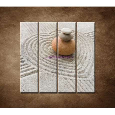 Obrazy na stenu - Kamene a piesok - 4dielny 120x120cm