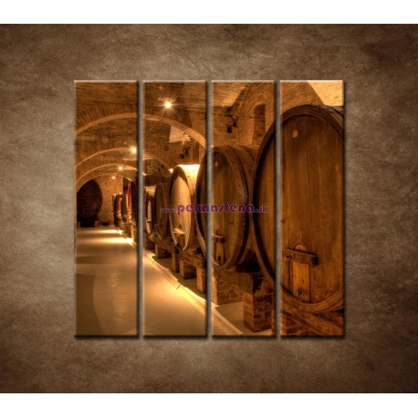 Obrazy na stenu - Vinárska pivnica - 4dielny 120x120cm