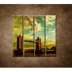 Obrazy na stenu - Londýn - Tower Bridge - 4dielny 120x120cm