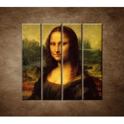 Obrazy na stenu - Mona Lisa - 4dielny 120x120cm