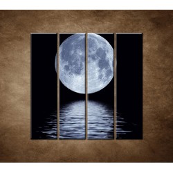 Obrazy na stenu - Mesiac nad hladinou - 4dielny 120x120cm