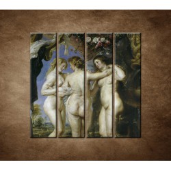 Obrazy na stenu - Reprodukcia - Rubens - Tri grácie - 4dielny 120x120cm