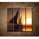 Obrazy na stenu - Západ slnka na mori - 4dielny 120x120cm
