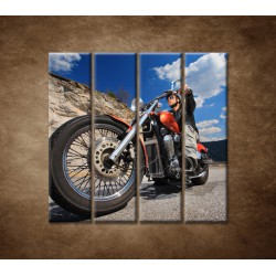 Obrazy na stenu - Motorkár - 4dielny 120x120cm