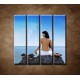 Obrazy na stenu - Relax pri mori - 4dielny 120x120cm