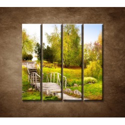 Obrazy na stenu - Zelený park - 4dielny 120x120cm