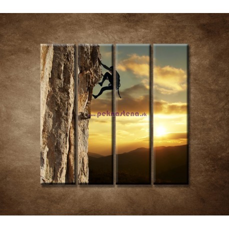 Obrazy na stenu - Horolezec - 4dielny 120x120cm