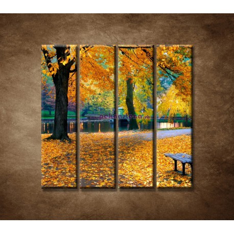 Obrazy na stenu - Bostonský park - 4dielny 120x120cm