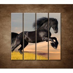 Obrazy na stenu - Skákajúci kôň - 4dielny 120x120cm