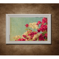 Obraz na stenu - Popínavé kvety - bledý rám
