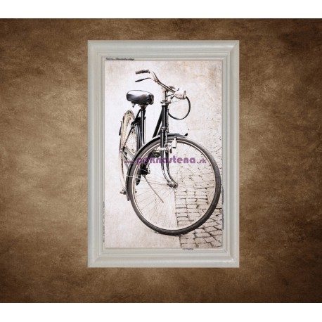 Obraz na stenu - Starý bicykel - bledý rám