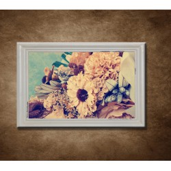 Obraz na stenu - Sušené kvety - bledý rám