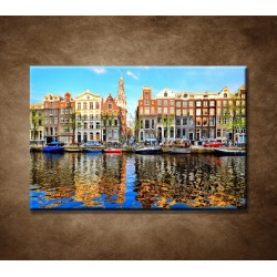 Obrazy na stenu - Domy v Amsterdame